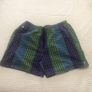 FACONNABLE, men’s plaid swim trunks shorts.Size XXL